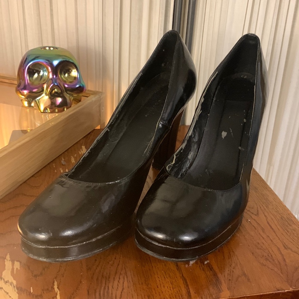 Black PVC Heels / $10 BUNDLE ITEM